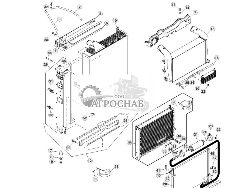 РАДИАТОР ПРОМЕЖУТОЧНЫЙ ОХЛАДИТЕЛЬ КОНДЕНСАТОР ОХЛАДИТЕЛЬ ТОПЛИВАОХЛАДИТЕЛЬ ГИДРАВЛИЧЕСКОГО МАСЛА - ST121628 332.jpg